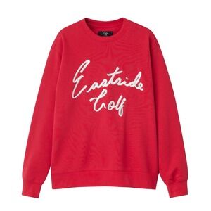 Eastside Golf Core Fleece Script Crewneck 2XL Black Embroidered Men's Streetwear